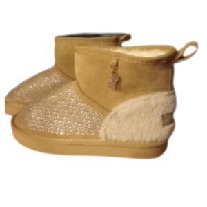 BeBe Women's Size 8 Rhinestones & Faux Fur Lined Boots, NWOT